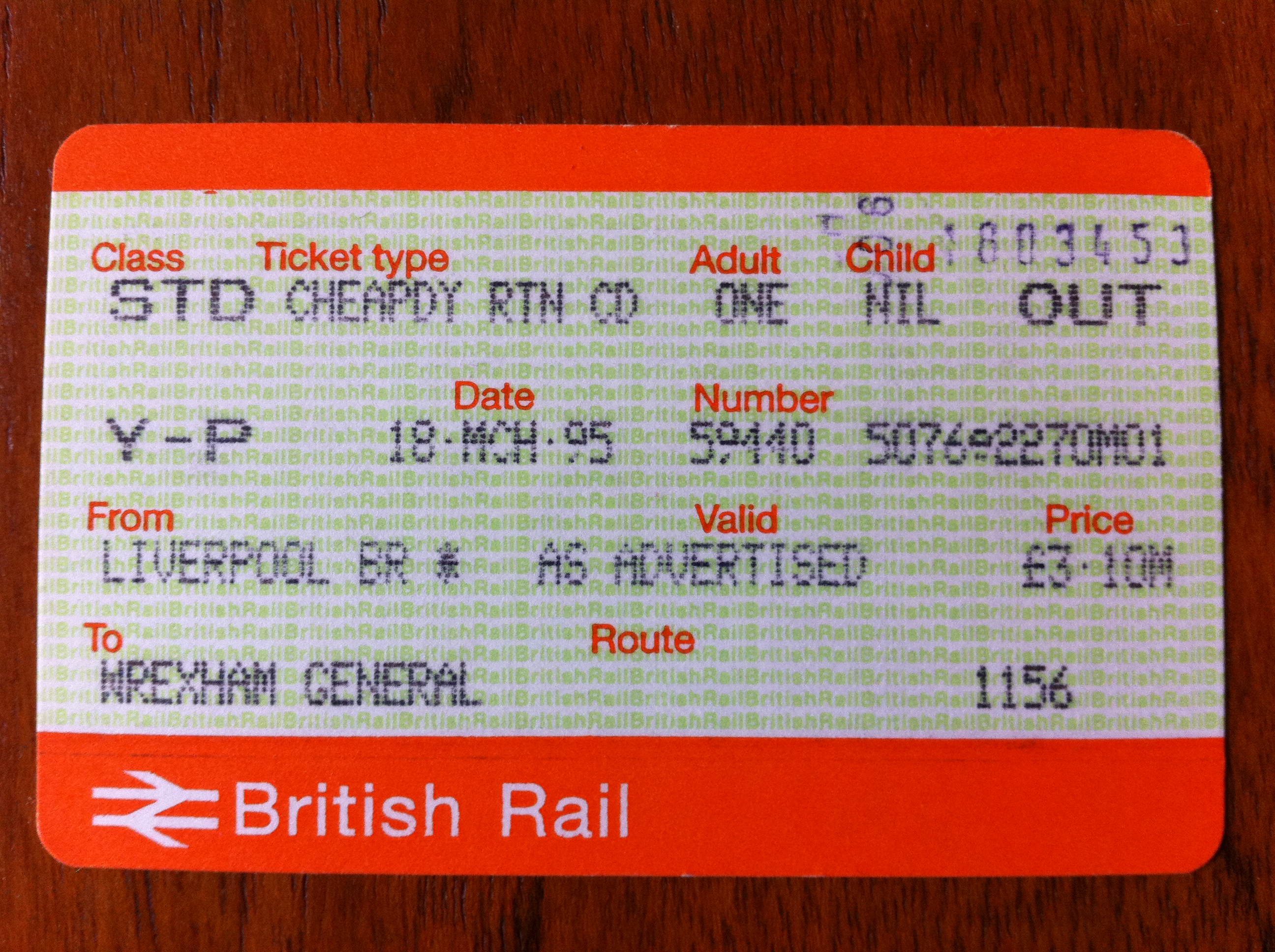 Train ticket